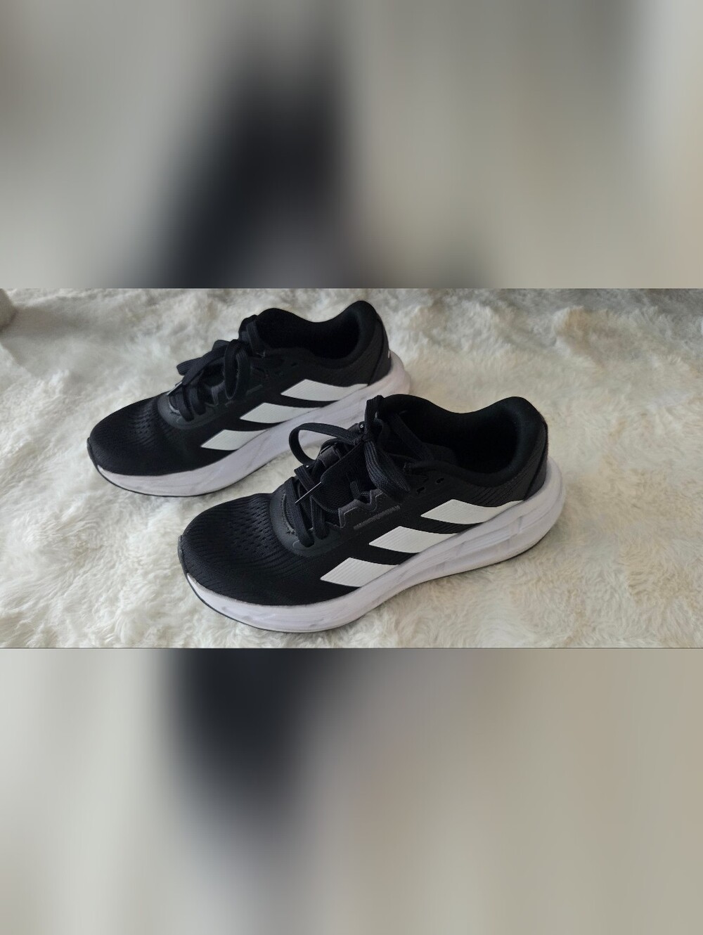 Adidas Black & White Running Shoes